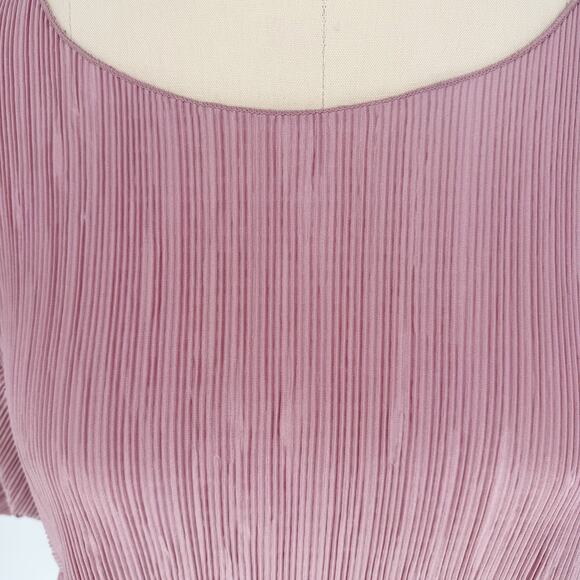 Madewell Texture & Thread Micropleat Top size Large Vintage Mauve Plisse - Picture 9 of 12